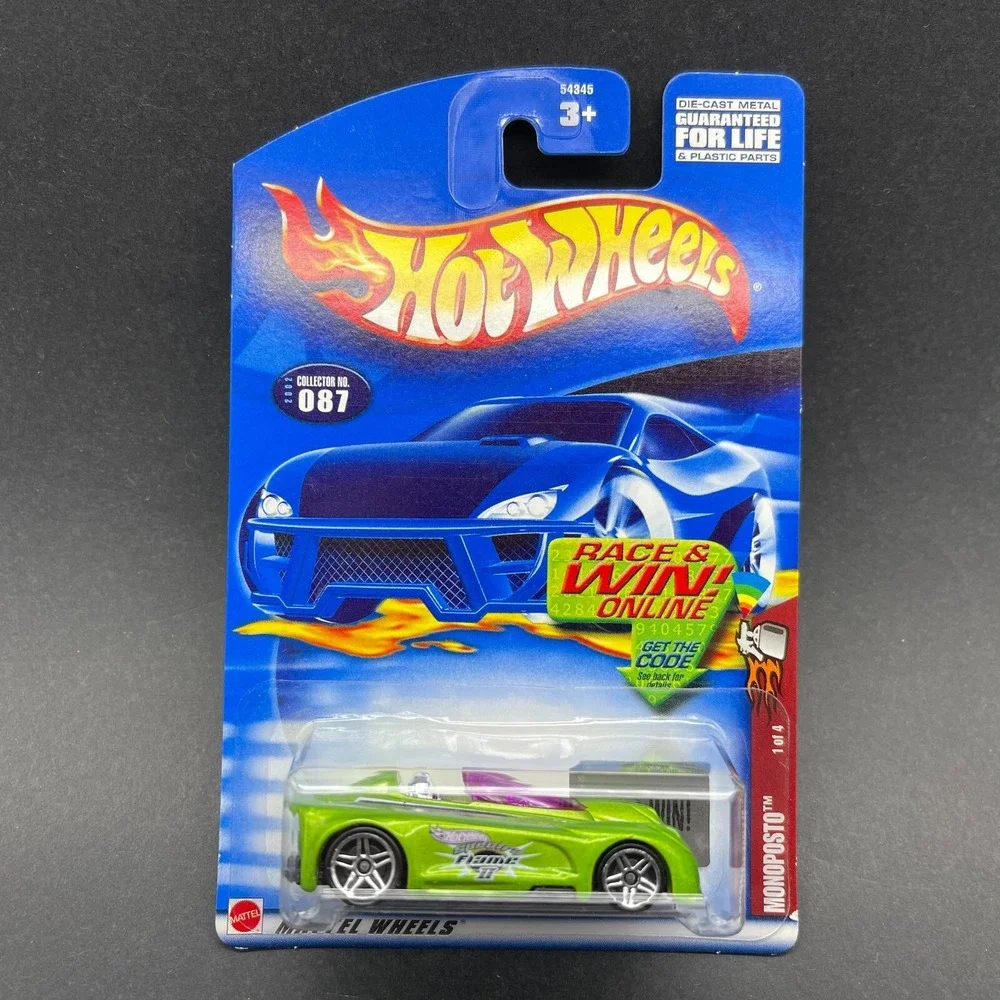 Hot Wheels Monoposto Car Green Diecast 1/64 Scale Collector #087 #1/4